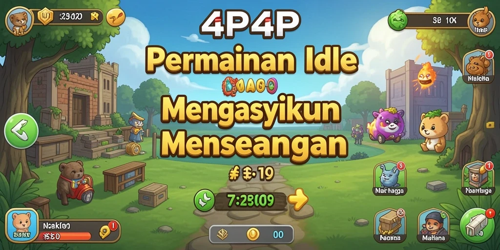 Screenshot gameplay 4P4P yang menunjukkan interaksi Idle yang menarik.
