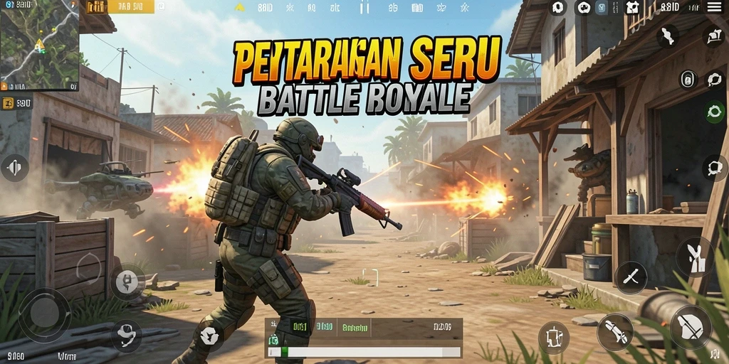 Gameplay seru dan menegangkan di 88ID saat bertarung di Battle Royale.