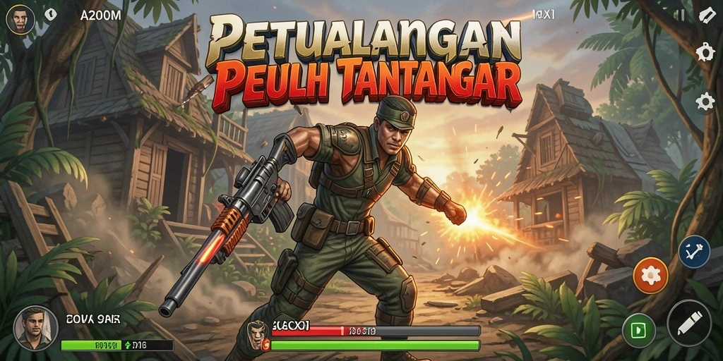 Screenshot dari gameplay A200M yang menampilkan aksi seru.