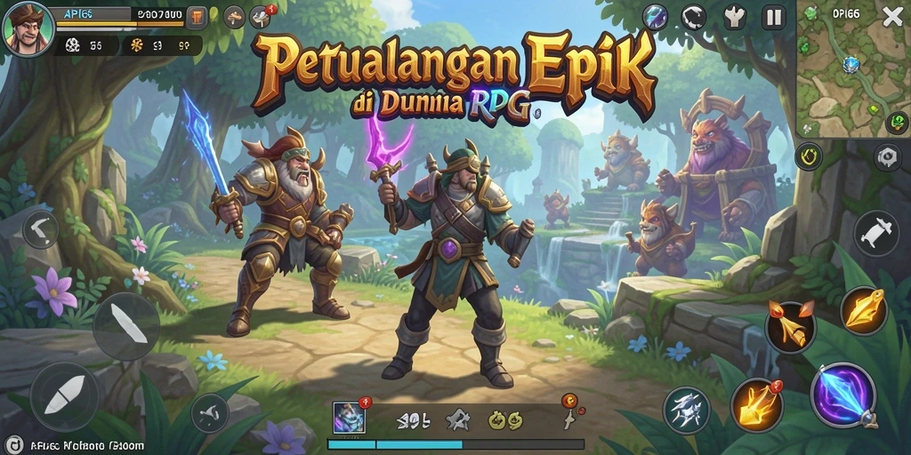 Tampilan gameplay seru dalam API66 yang penuh aksi RPG.