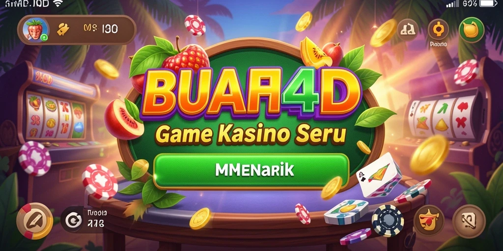 Tampilan gameplay BUAH4D dengan berbagai pilihan permainan kasino.