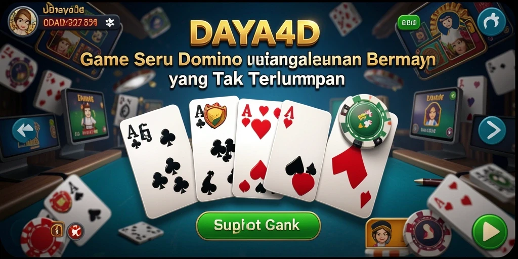 Tampilan aksi seru dalam permainan Domino DAYA4D.