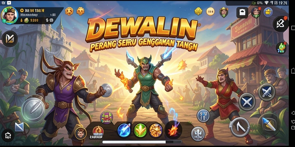 Screenshot gameplay DEWALIN menunjukkan pertarungan mendebarkan dengan adrenalin tinggi.