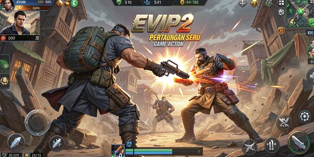 Tampilan aksi mendebarkan dari EVIP2 dalam gameplay yang seru.