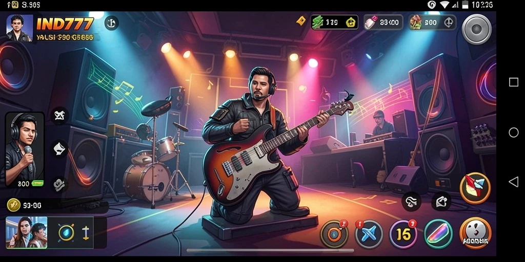 Screenshot gameplay IND777 menampilkan pengalaman bermain musik yang seru.