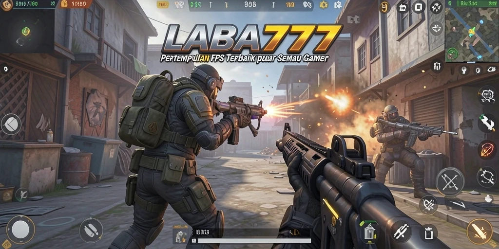 Screenshot LABA777 menampilkan aksi tembak-menembak yang epik dalam pertempuran.