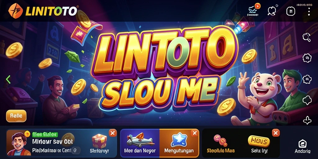 Tampilan gameplay menarik dari LINITOTO dengan banyak simbol slot.
