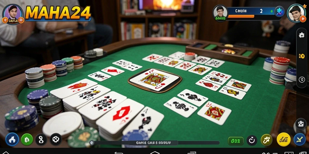 Tampilan gameplay Gaple yang menarik dan mudah dipahami.