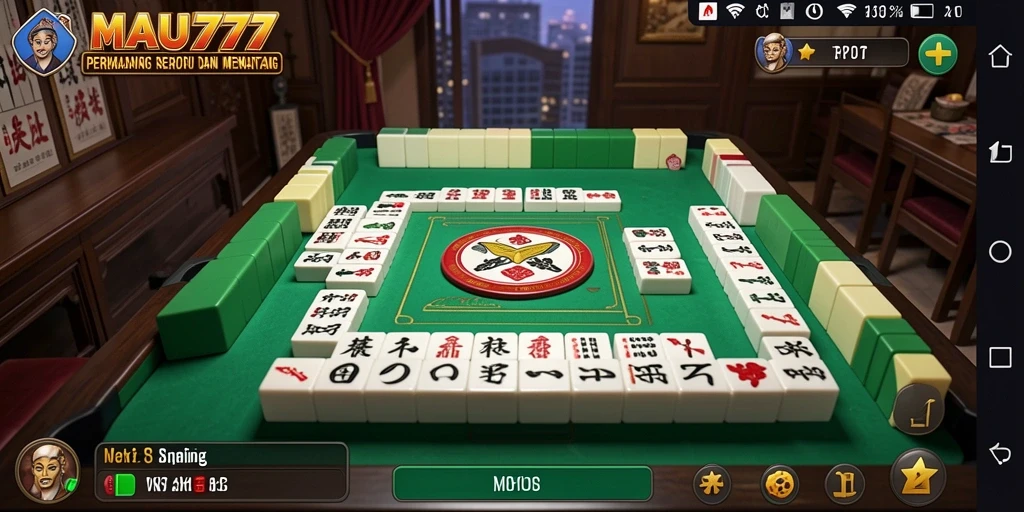 Tampilan gameplay menarik dari MAU777 saat bermain Mahjong.
