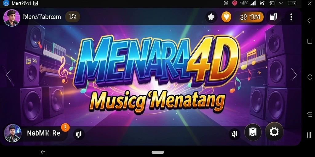 Tangkapan layar MENARA4D menunjukkan gameplay yang seru dan menarik dalam permainan musik.
