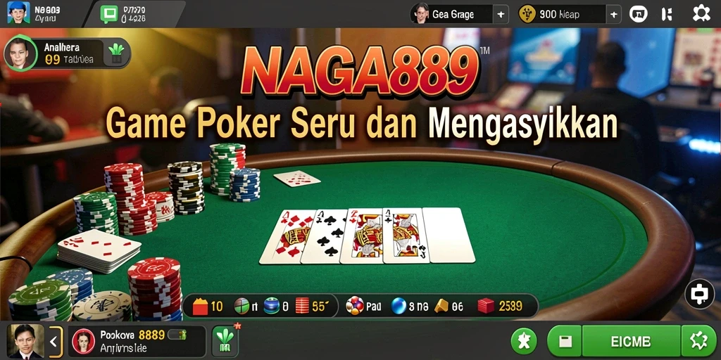 Tampilan interaktif gameplay Poker di NAGA889.
