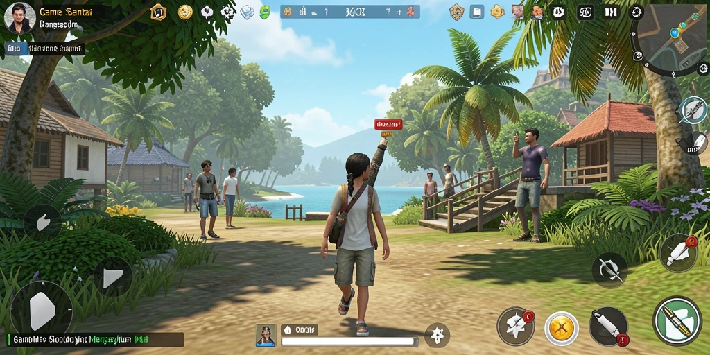 Screenshot utama P200M yang menunjukkan gameplay santai dan menghibur.