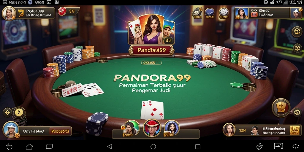 Tampilan gameplay PANDORA99 yang mendebarkan dalam permainan Poker.