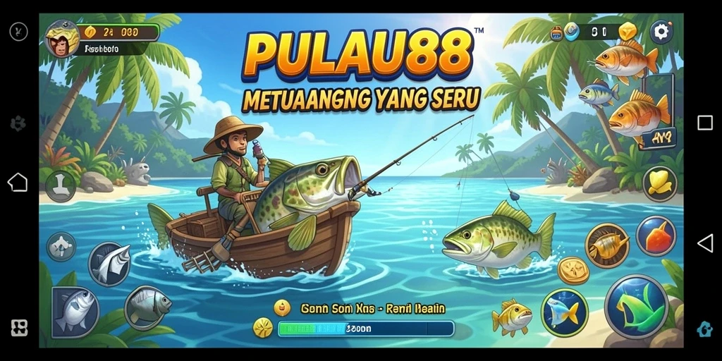 Penggambaran gameplay PULAU88 dengan suasana memancing yang menarik.