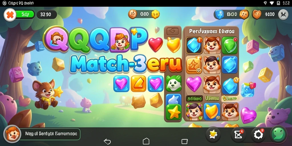 Tangkapan layar gameplay QQRP menampilkan kombinasi elemen yang menarik.