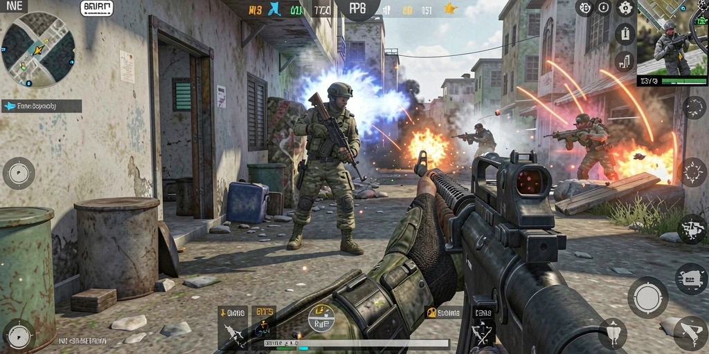 Tampilan gameplay RP8 yang intens dan mengesankan.
