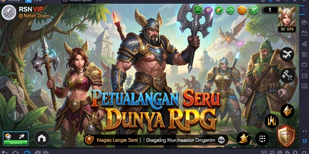 Tampilan gameplay RSNVIP dengan aksi pertempuran yang memikat.