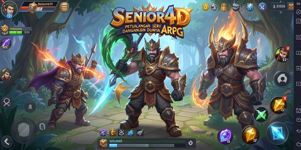 Screenshot gameplay SENIOR4D yang menampilkan aksi seru dalam petualangan ARPG.