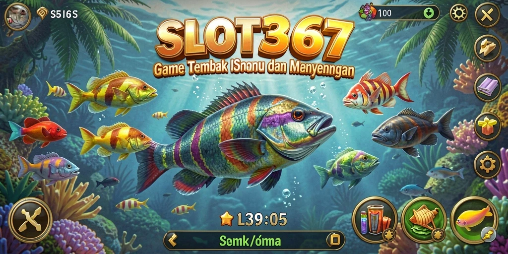 Tampilan gameplay SLOT367 dengan aksi seru menangkap ikan.
