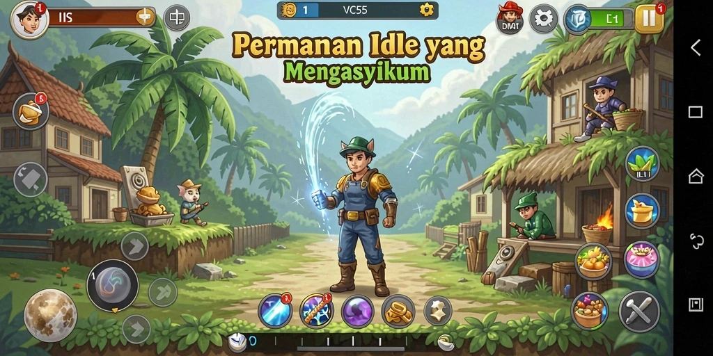 Tampilan gameplay VC55 yang menarik dan penuh warna.