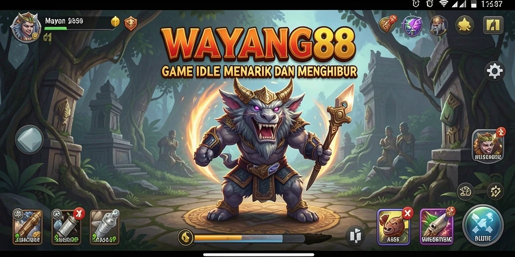 Tangkapan layar gameplay WAYANG88 yang menampilkan aksi seru.